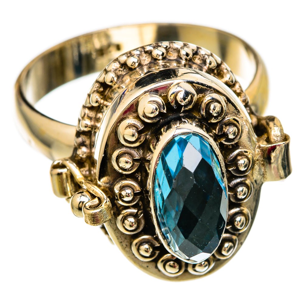 Blue Topaz Rings handcrafted by Ana Silver Co - RING103848 - Photo 2