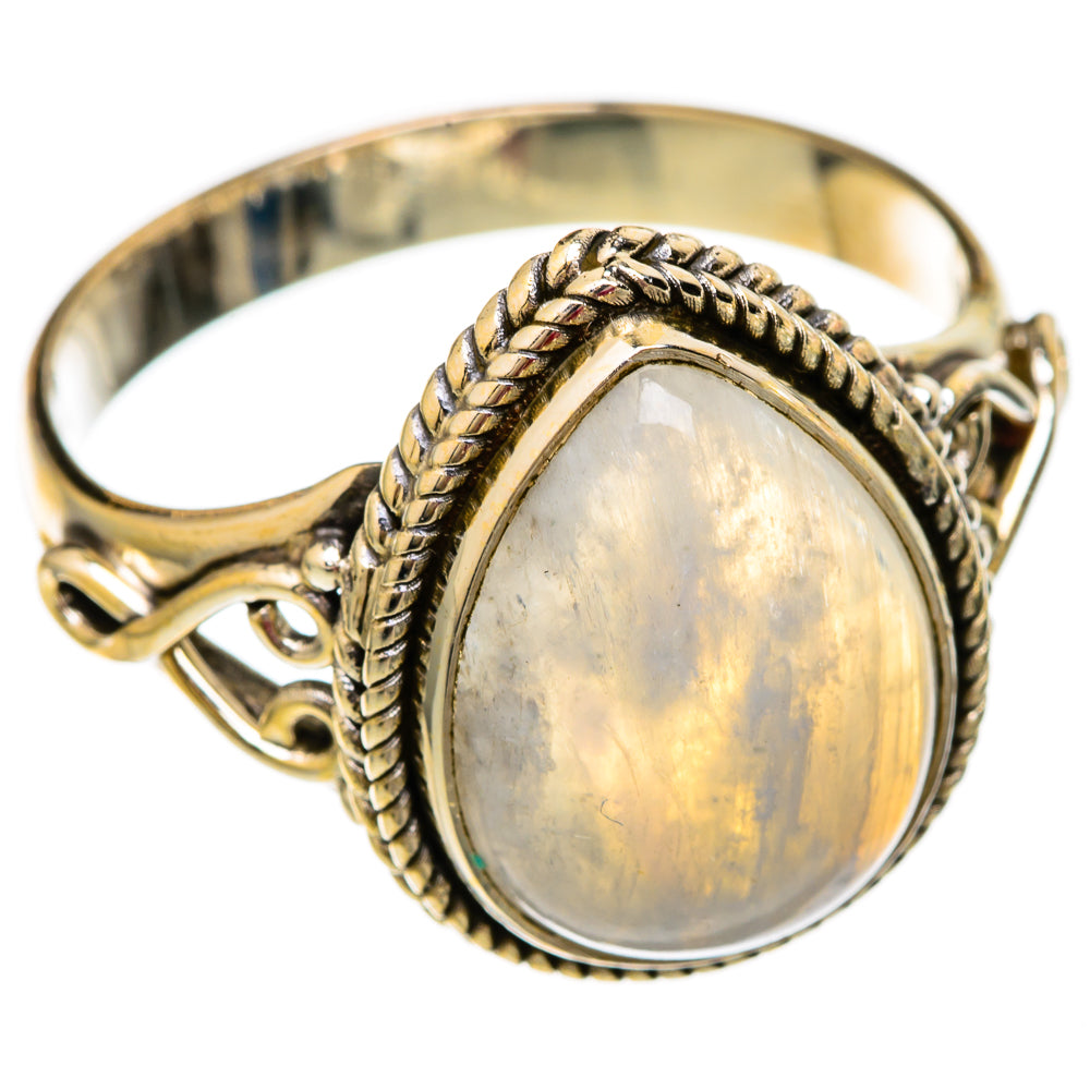 Rainbow Moonstone Rings handcrafted by Ana Silver Co - RING103853 - Photo 2