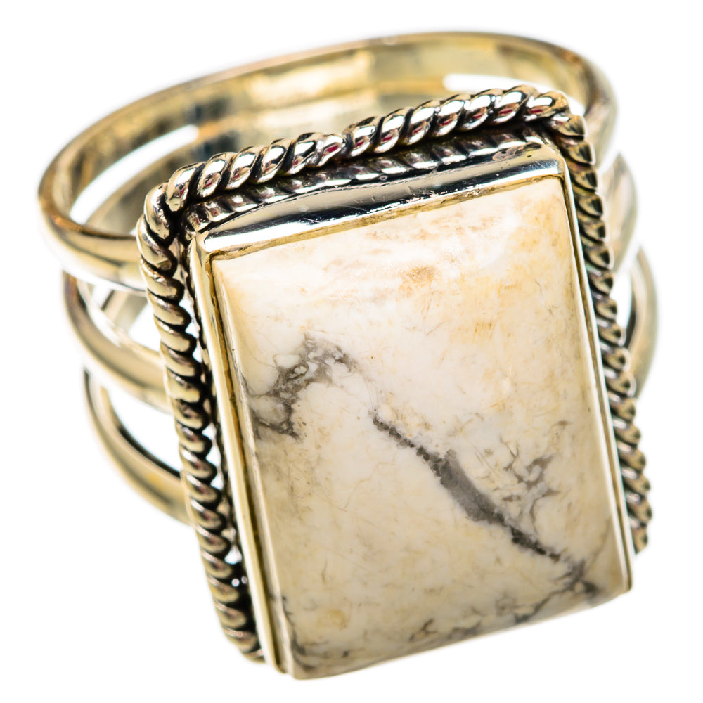 Howlite Rings handcrafted by Ana Silver Co - RING103854