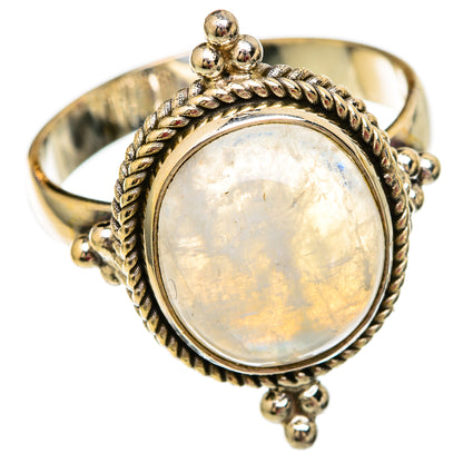Rainbow Moonstone Rings handcrafted by Ana Silver Co - RING103863 - Photo 2