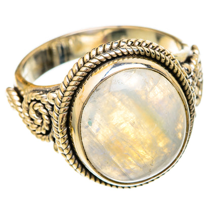 Rainbow Moonstone Rings handcrafted by Ana Silver Co - RING103865 - Photo 2