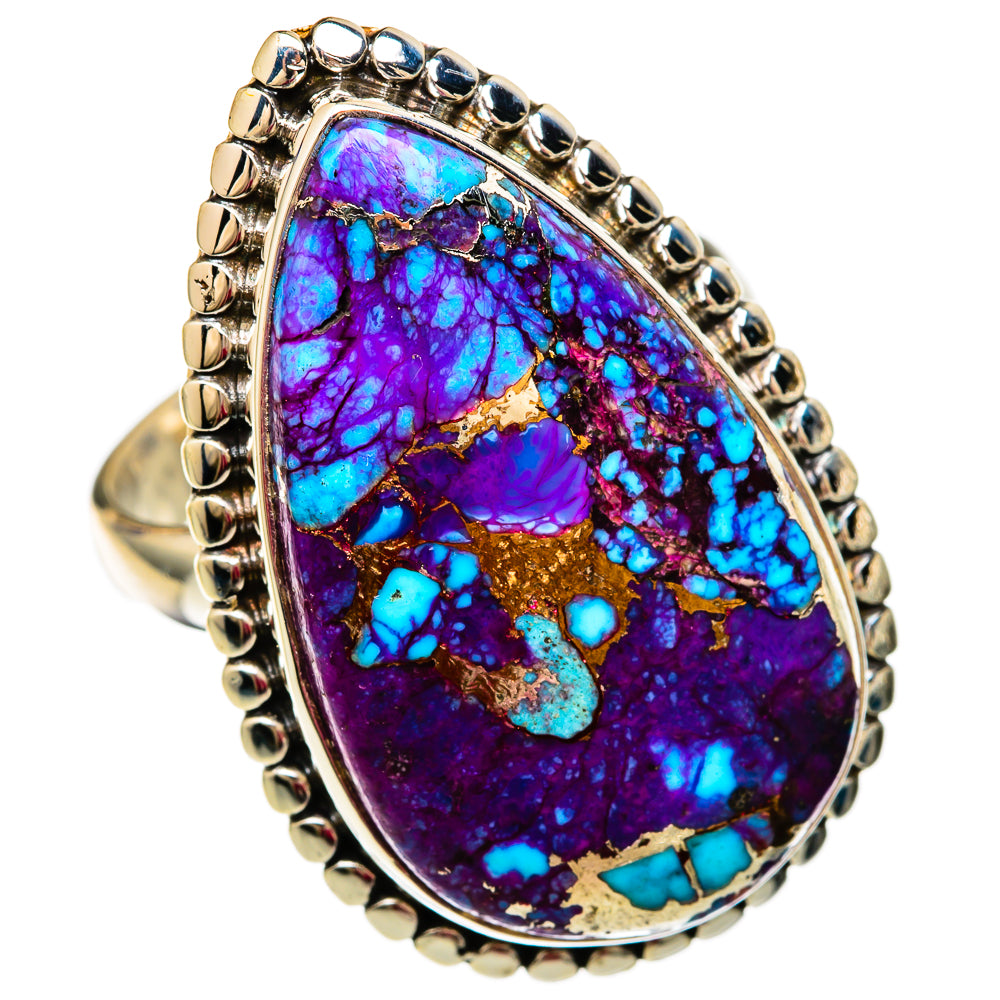 Purple Copper Turquoise Rings handcrafted by Ana Silver Co - RING103876