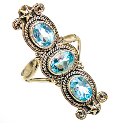 Blue Topaz Rings handcrafted by Ana Silver Co - RING103900 - Photo 2