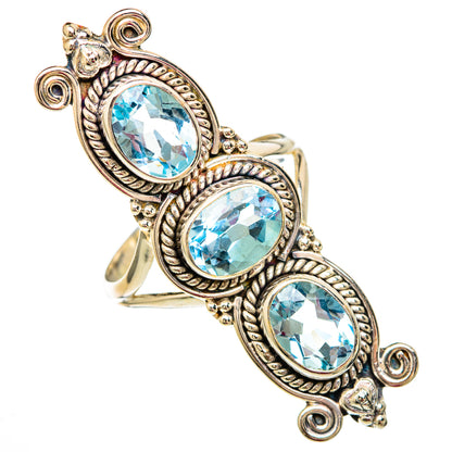 Blue Topaz Rings handcrafted by Ana Silver Co - RING103903 - Photo 2