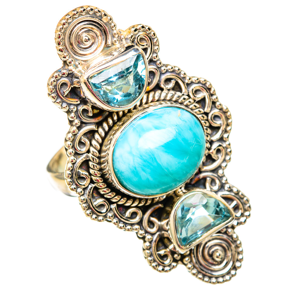 Larimar Rings handcrafted by Ana Silver Co - RING103906 - Photo 2