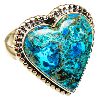 Chrysocolla In Malachite Rings handcrafted by Ana Silver Co - RING103907 - Photo 2