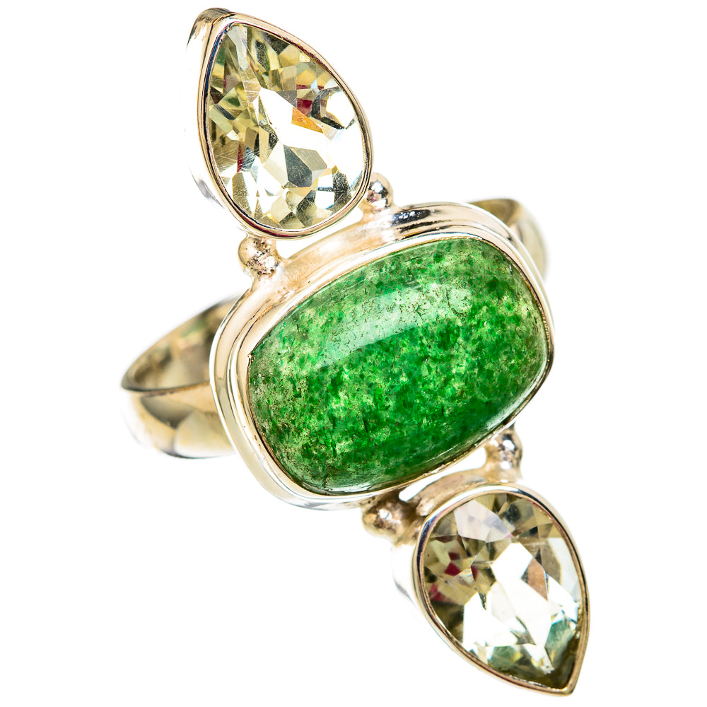 Green Aventurine Rings handcrafted by Ana Silver Co - RING103912 - Photo 2