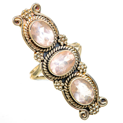 Rose Quartz Rings handcrafted by Ana Silver Co - RING103921 - Photo 2