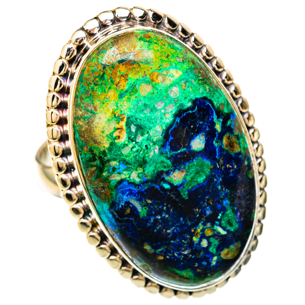 Azurite Malachite Rings handcrafted by Ana Silver Co - RING103932 - Photo 2