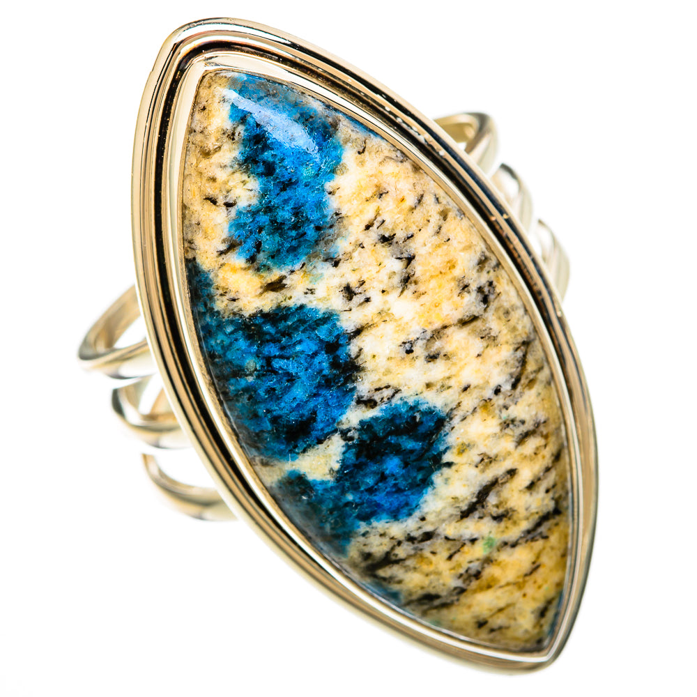 K2 Blue Azurite Rings handcrafted by Ana Silver Co - RING103935