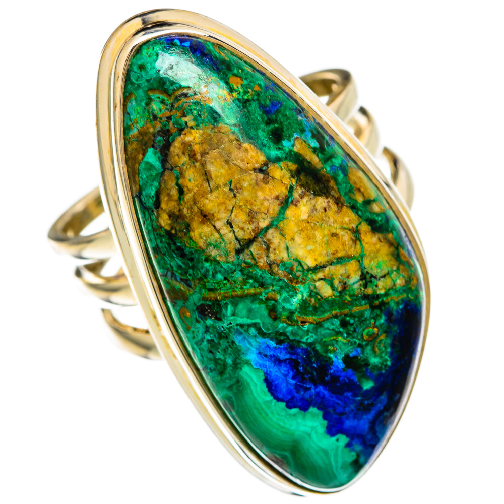 Azurite Malachite Rings handcrafted by Ana Silver Co - RING103945 - Photo 2