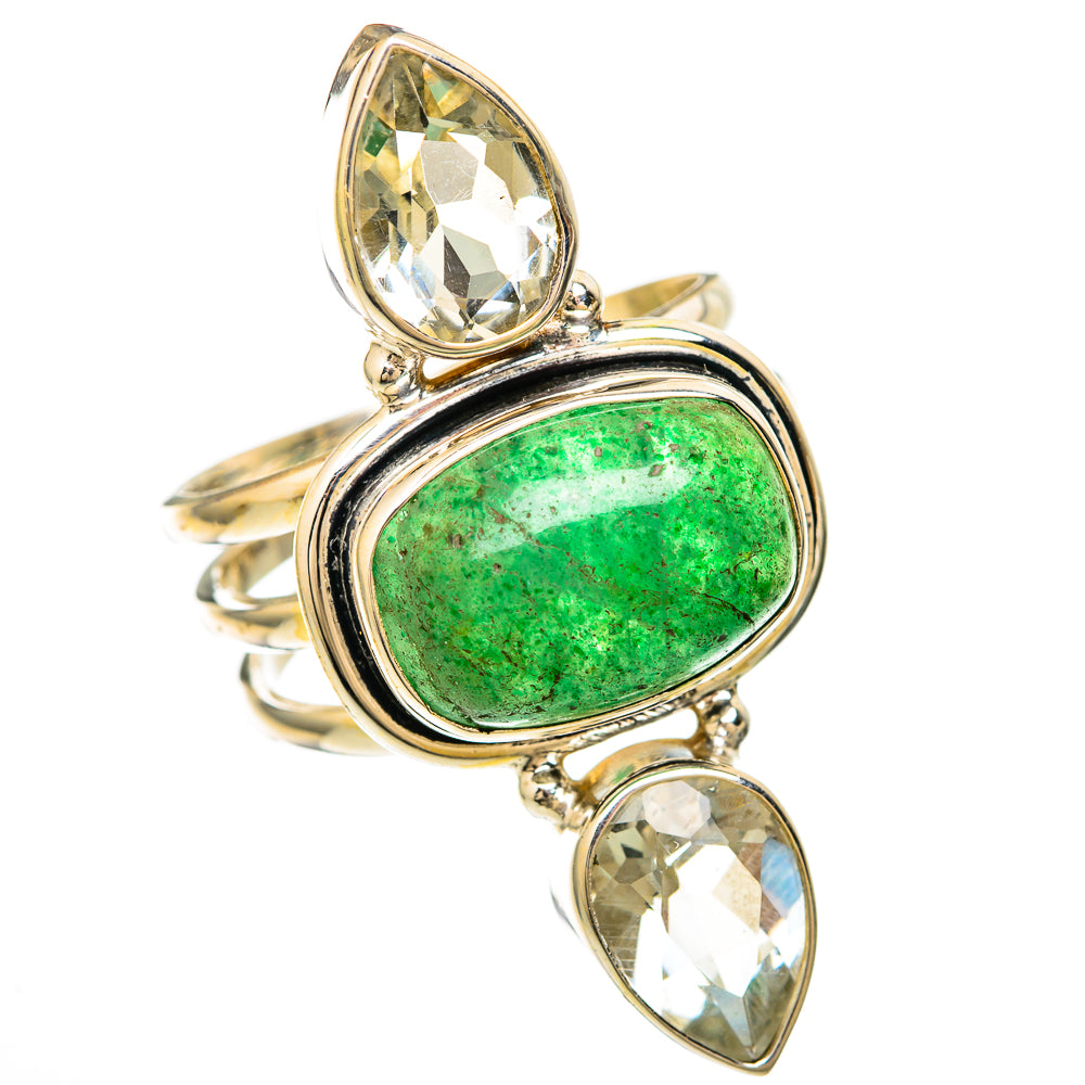 Green Aventurine Rings handcrafted by Ana Silver Co - RING103969 - Photo 2