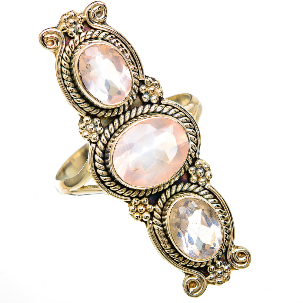Rose Quartz Rings handcrafted by Ana Silver Co - RING103977