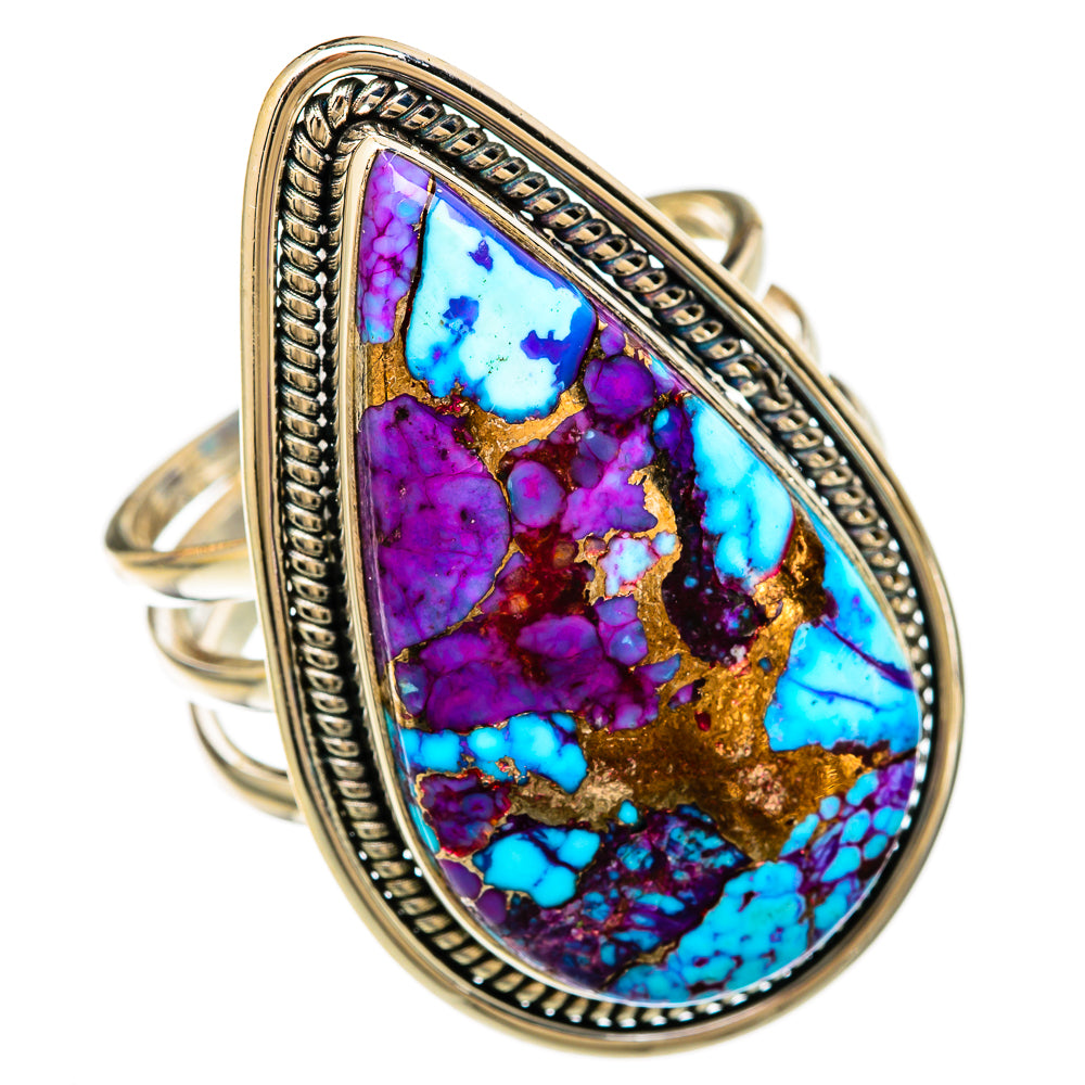Purple Copper Turquoise Rings handcrafted by Ana Silver Co - RING103980