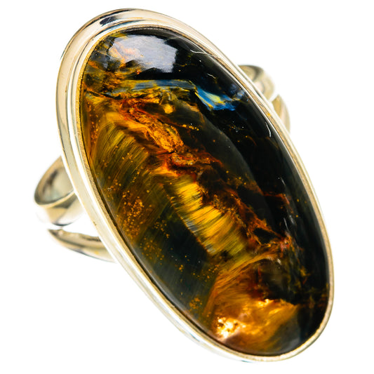 Golden Pietersite Rings handcrafted by Ana Silver Co - RING103981 - Photo 2