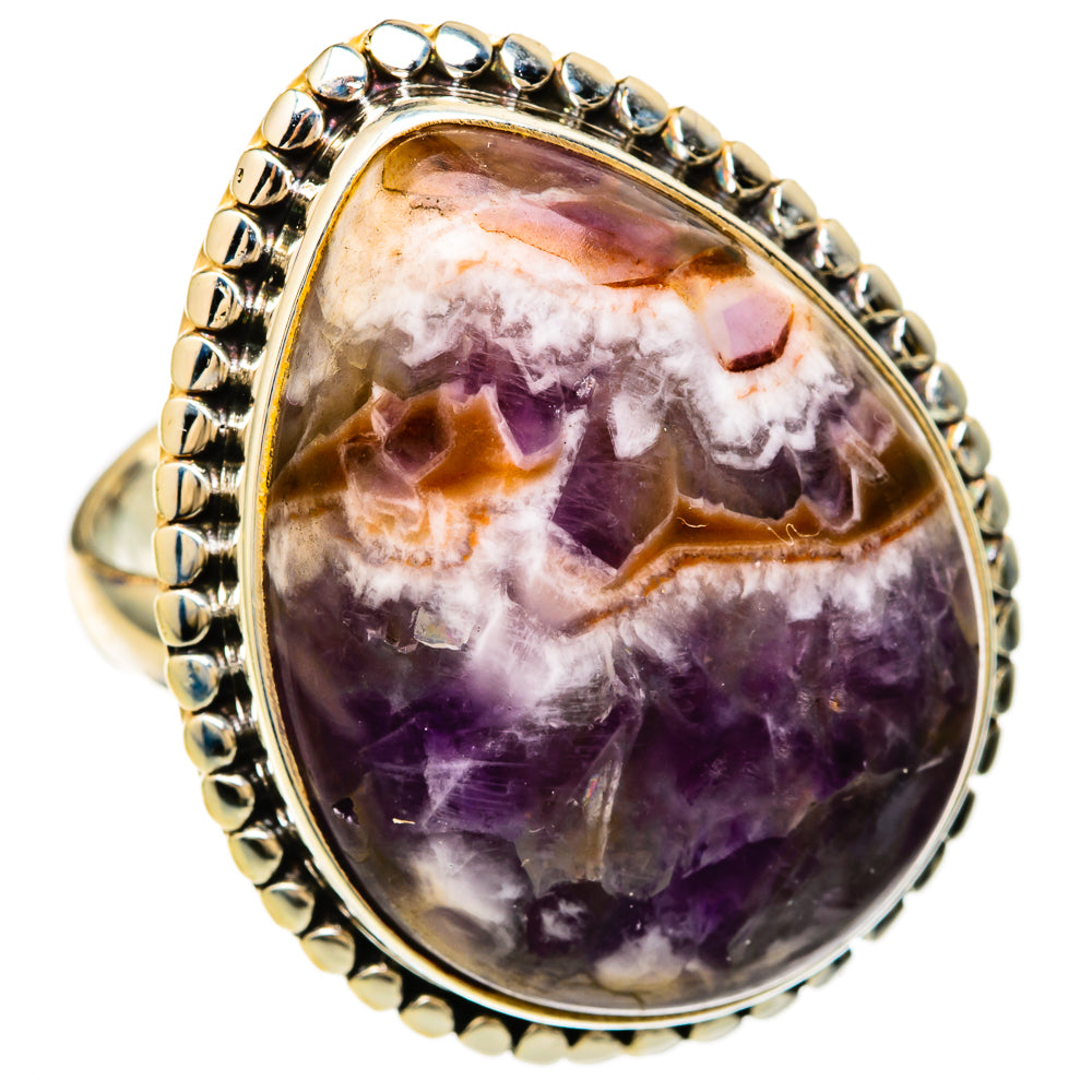 Chevron Amethyst Rings handcrafted by Ana Silver Co - RING104001 - Photo 2
