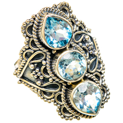 Blue Topaz Rings handcrafted by Ana Silver Co - RING104009 - Photo 2
