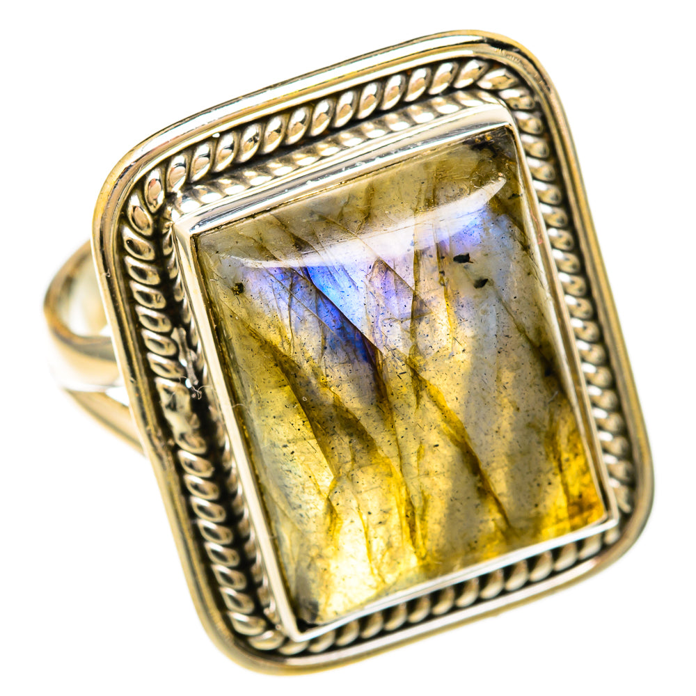 Labradorite Rings handcrafted by Ana Silver Co - RING104012 - Photo 2