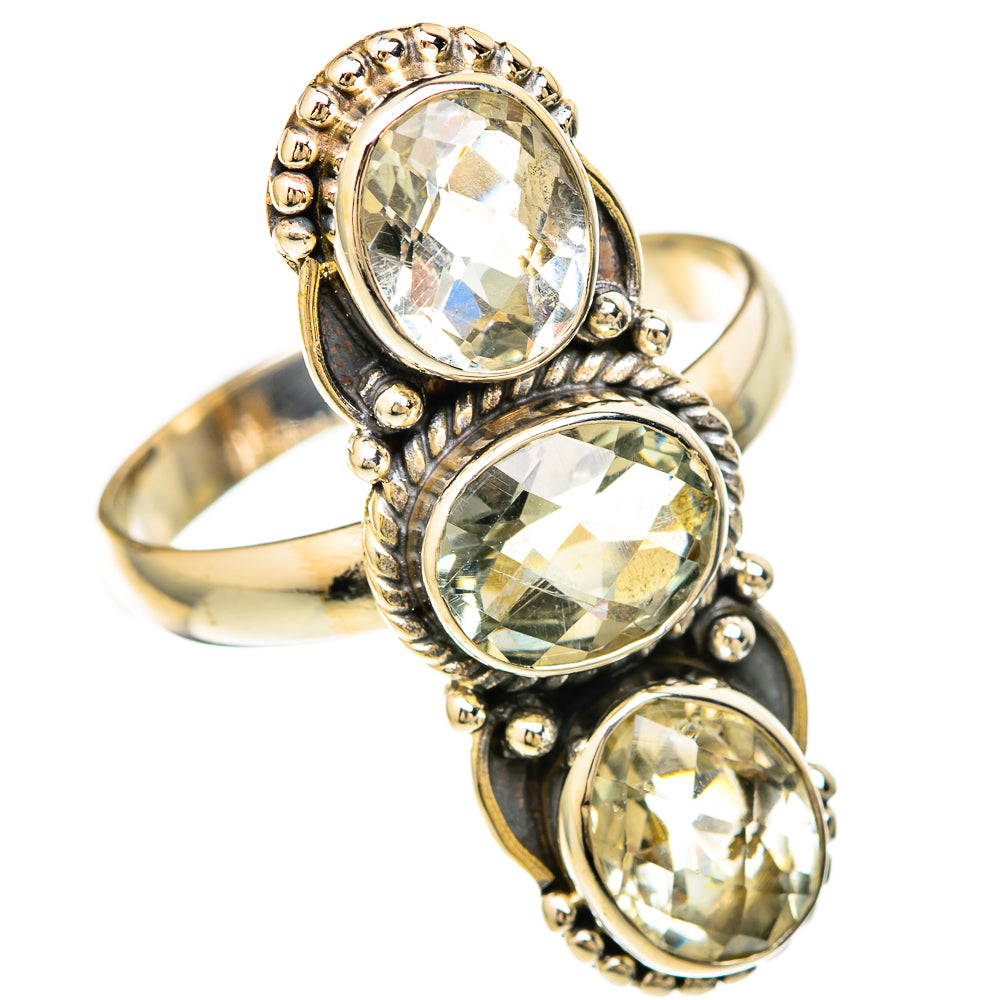 Green Amethyst Rings handcrafted by Ana Silver Co - RING104014 - Photo 2