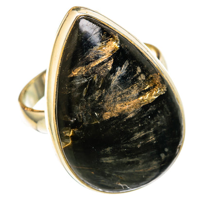 Golden Seraphinite Rings handcrafted by Ana Silver Co - RING104016 - Photo 2