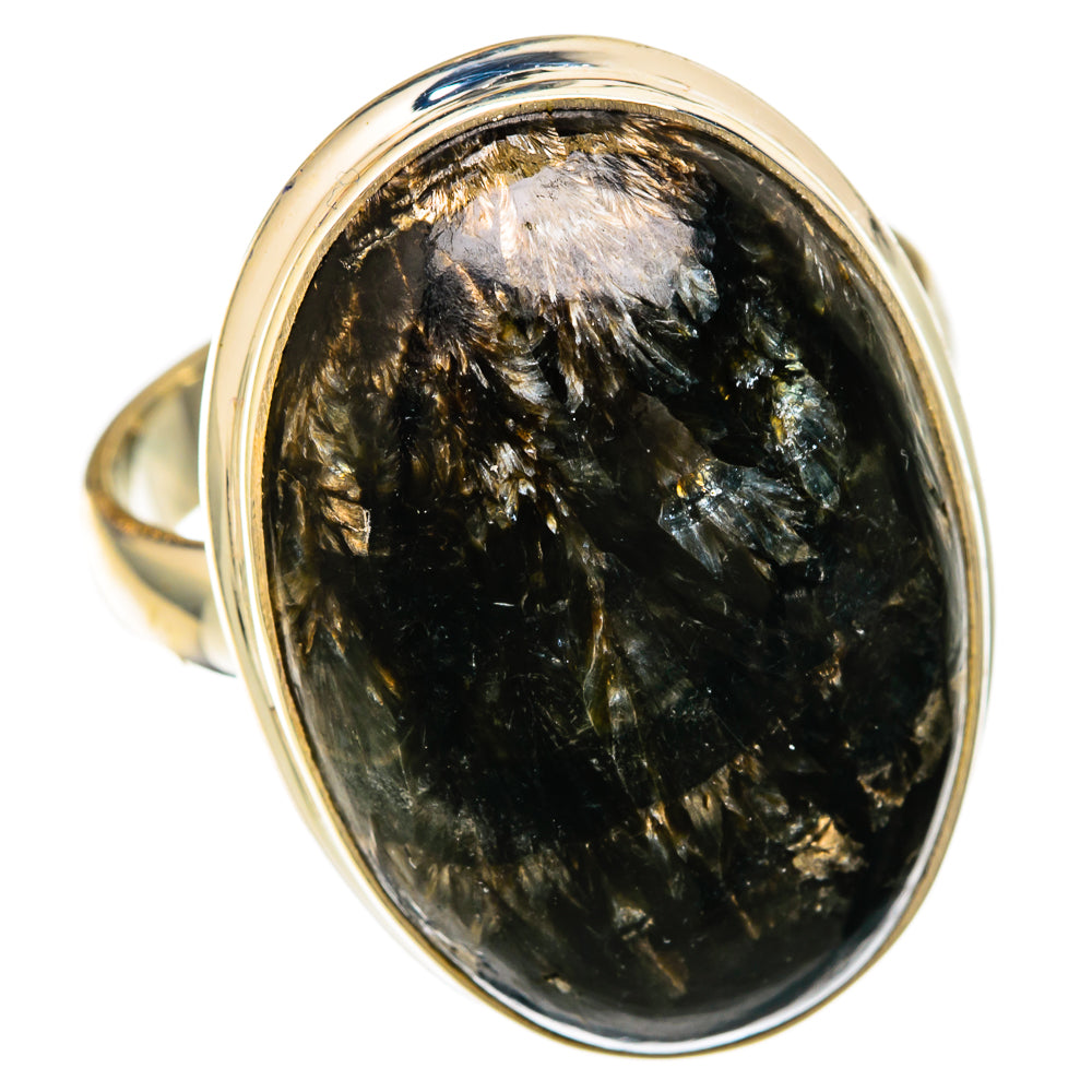 Golden Seraphinite Rings handcrafted by Ana Silver Co - RING104017 - Photo 2