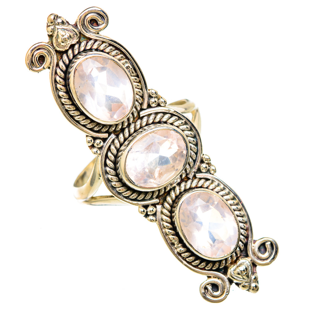 Rose Quartz Rings handcrafted by Ana Silver Co - RING104022 - Photo 2