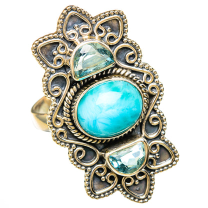 Larimar Rings handcrafted by Ana Silver Co - RING104031 - Photo 2