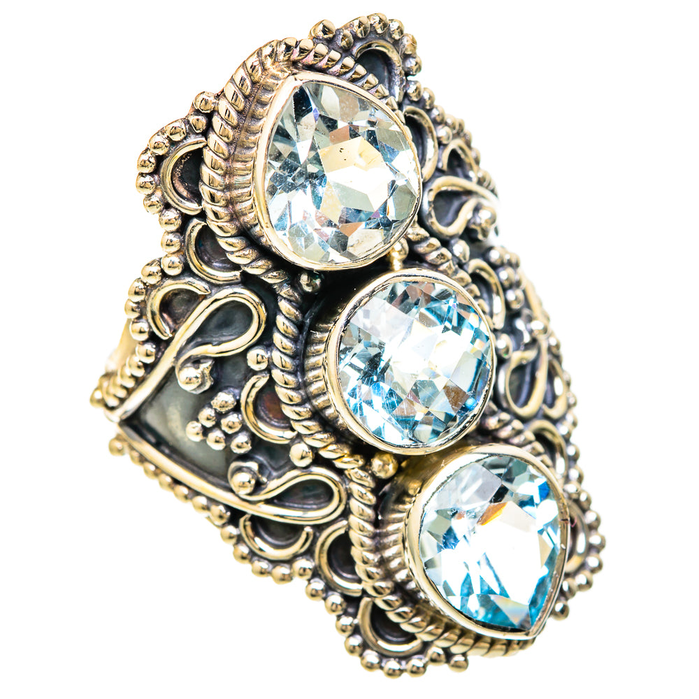 Blue Topaz Rings handcrafted by Ana Silver Co - RING104032 - Photo 2