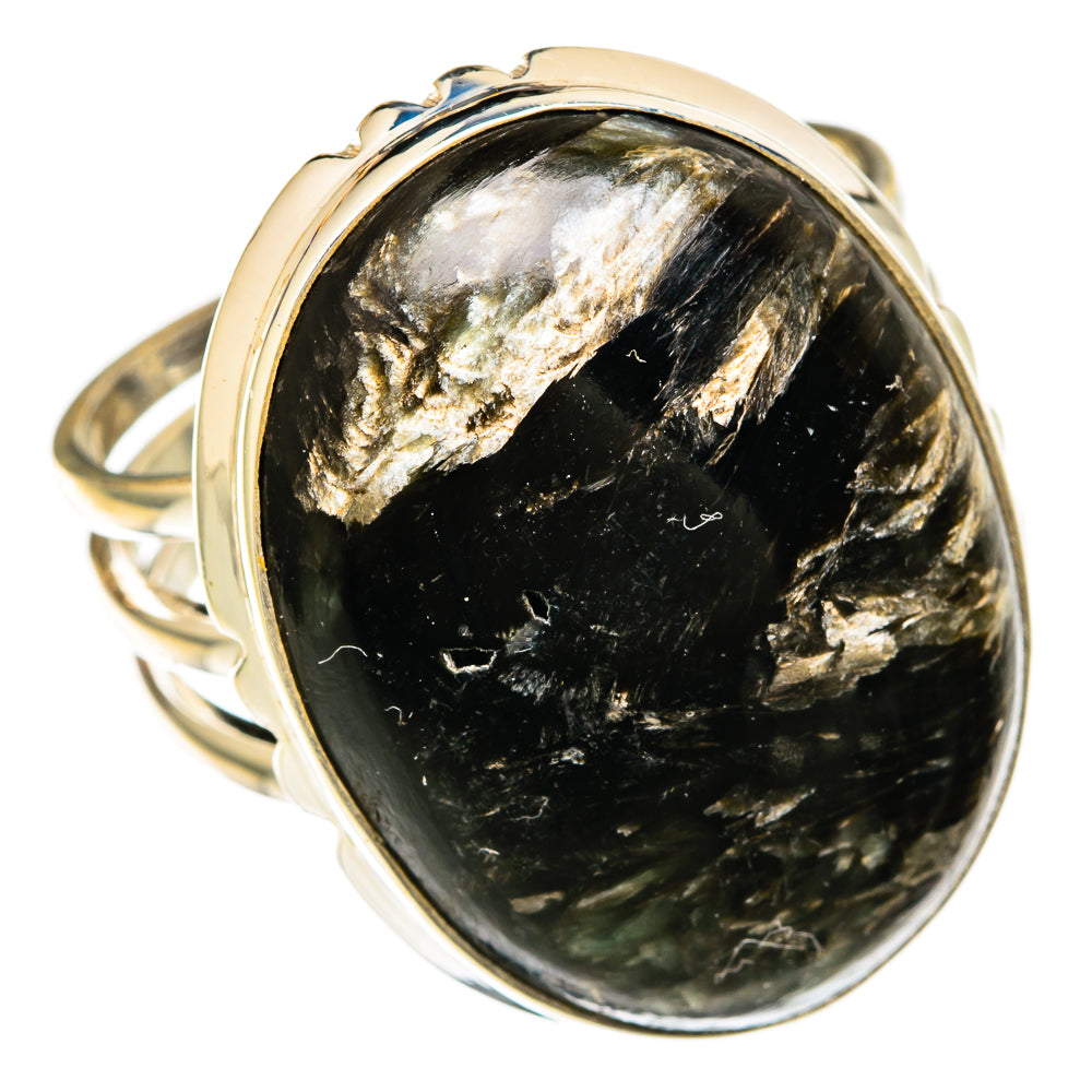 Seraphinite Rings handcrafted by Ana Silver Co - RING104035 - Photo 2