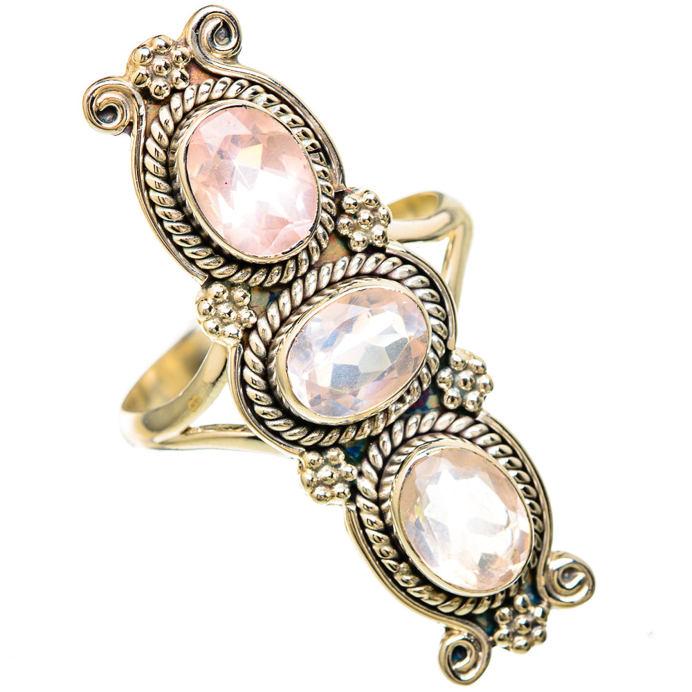 Rose Quartz Rings handcrafted by Ana Silver Co - RING104037 - Photo 2