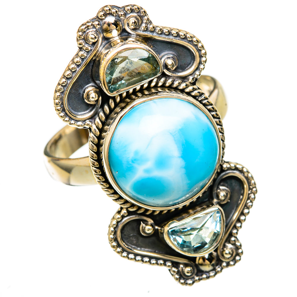 Larimar Rings handcrafted by Ana Silver Co - RING104092 - Photo 2