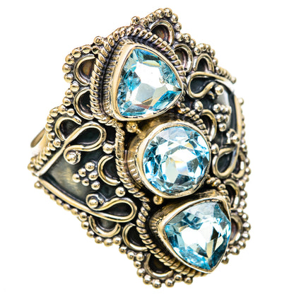 Blue Topaz Rings handcrafted by Ana Silver Co - RING104093 - Photo 2