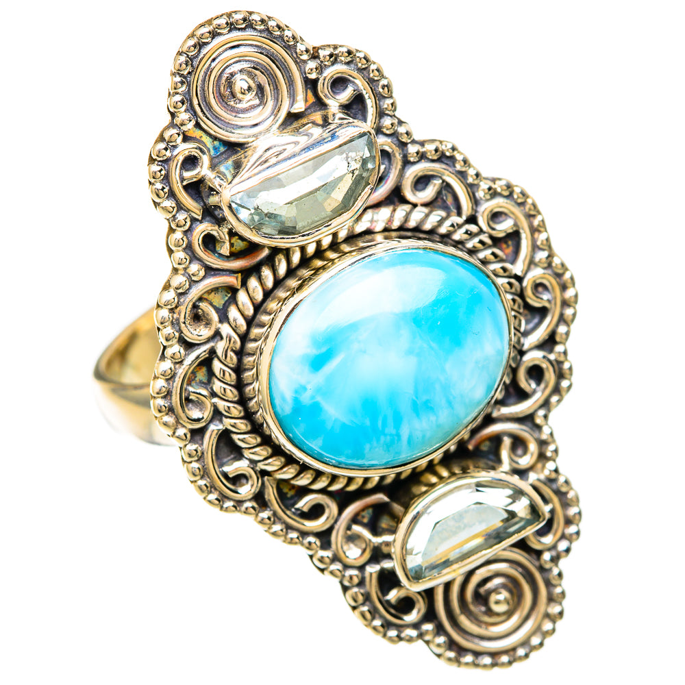Larimar Rings handcrafted by Ana Silver Co - RING104095 - Photo 2
