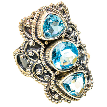 Blue Topaz Rings handcrafted by Ana Silver Co - RING104103 - Photo 2