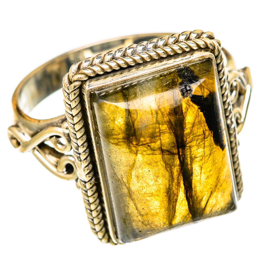 Labradorite Rings handcrafted by Ana Silver Co - RING104107 - Photo 2