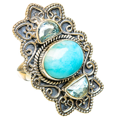 Larimar Rings handcrafted by Ana Silver Co - RING104108 - Photo 2
