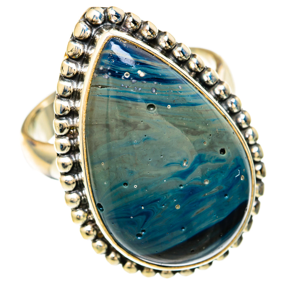 Blue Jasper Rings handcrafted by Ana Silver Co - RING104110 - Photo 2