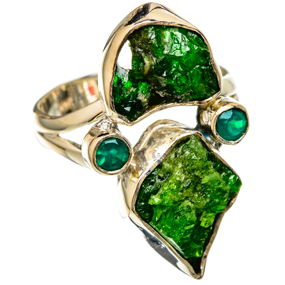 Chrome Diopside Rings handcrafted by Ana Silver Co - RING104119 - Photo 2