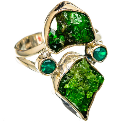 Chrome Diopside Rings handcrafted by Ana Silver Co - RING104119 - Photo 2