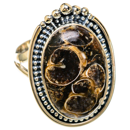 Turritella Agate Rings handcrafted by Ana Silver Co - RING104121 - Photo 2