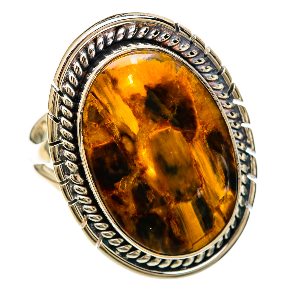 Golden Pietersite Rings handcrafted by Ana Silver Co - RING104122 - Photo 2