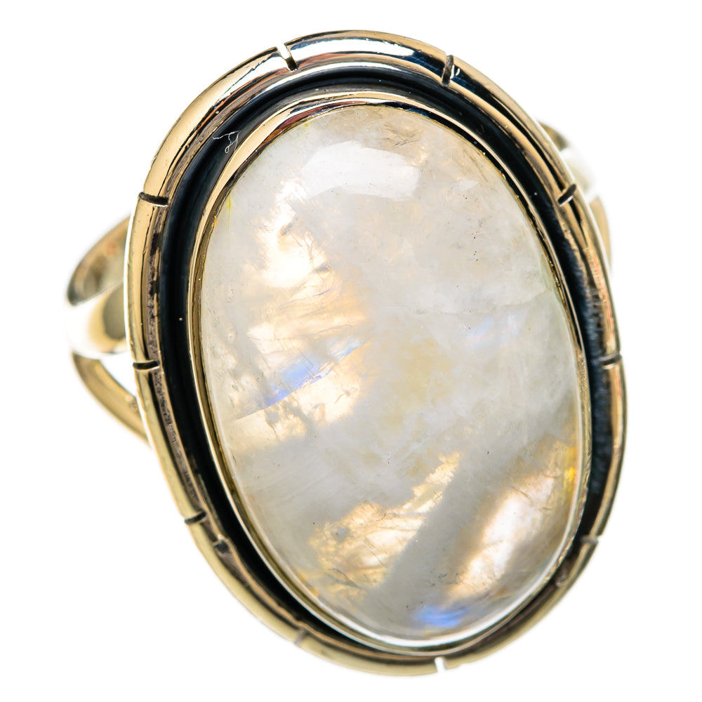 Rainbow Moonstone Rings handcrafted by Ana Silver Co - RING104136 - Photo 2