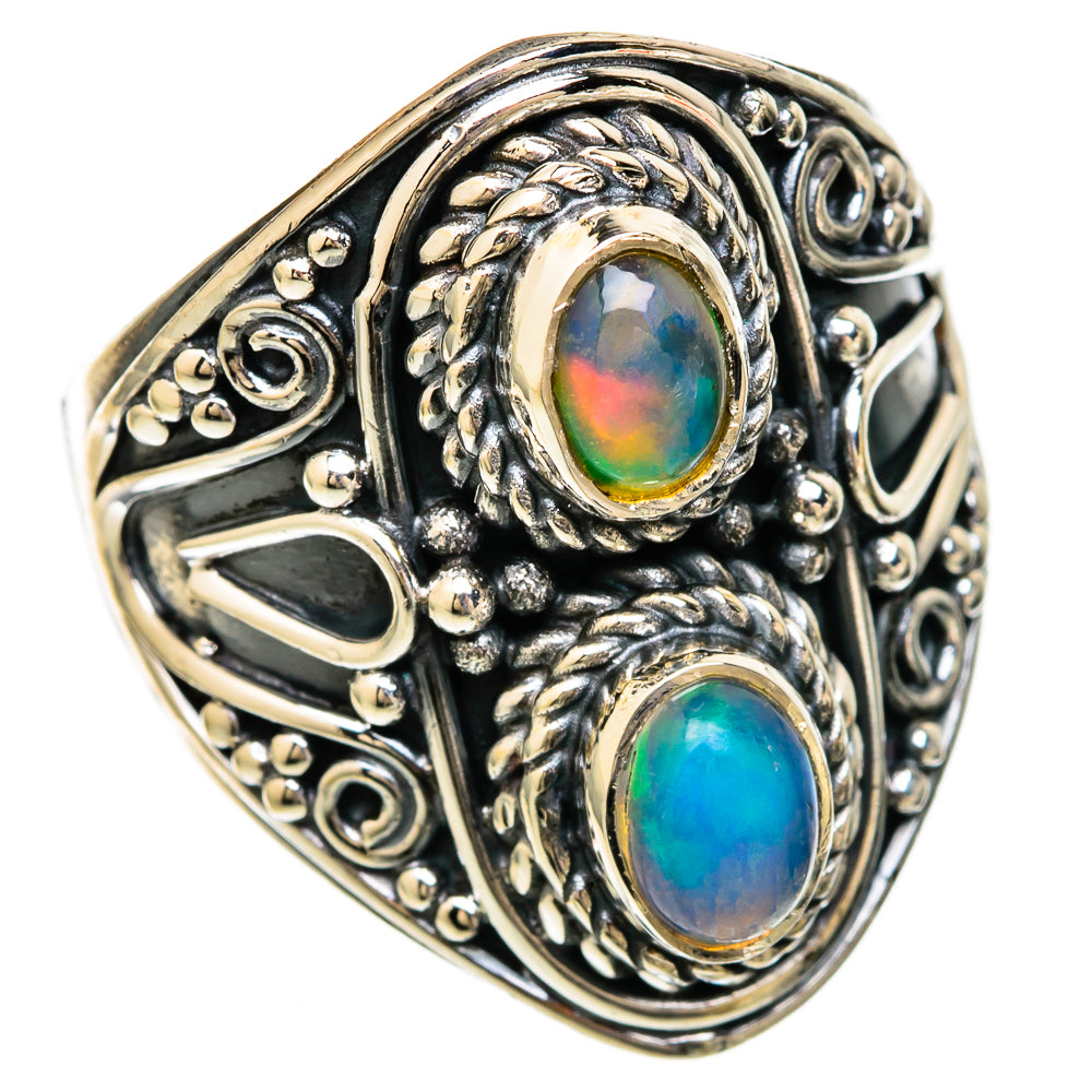 Ethiopian Opal Rings handcrafted by Ana Silver Co - RING104139 - Photo 2