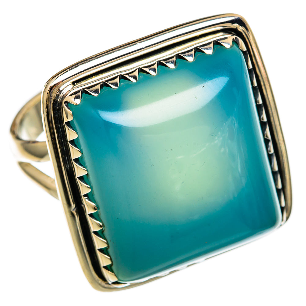 Aqua Chalcedony Rings handcrafted by Ana Silver Co - RING104143 - Photo 2
