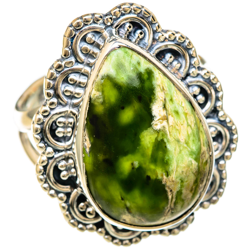 Australian Green Opal Rings handcrafted by Ana Silver Co - RING104148 - Photo 2