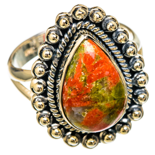 Unakite Rings handcrafted by Ana Silver Co - RING104164 - Photo 2