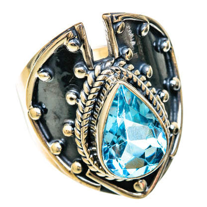 Blue Topaz Rings handcrafted by Ana Silver Co - RING104169 - Photo 2