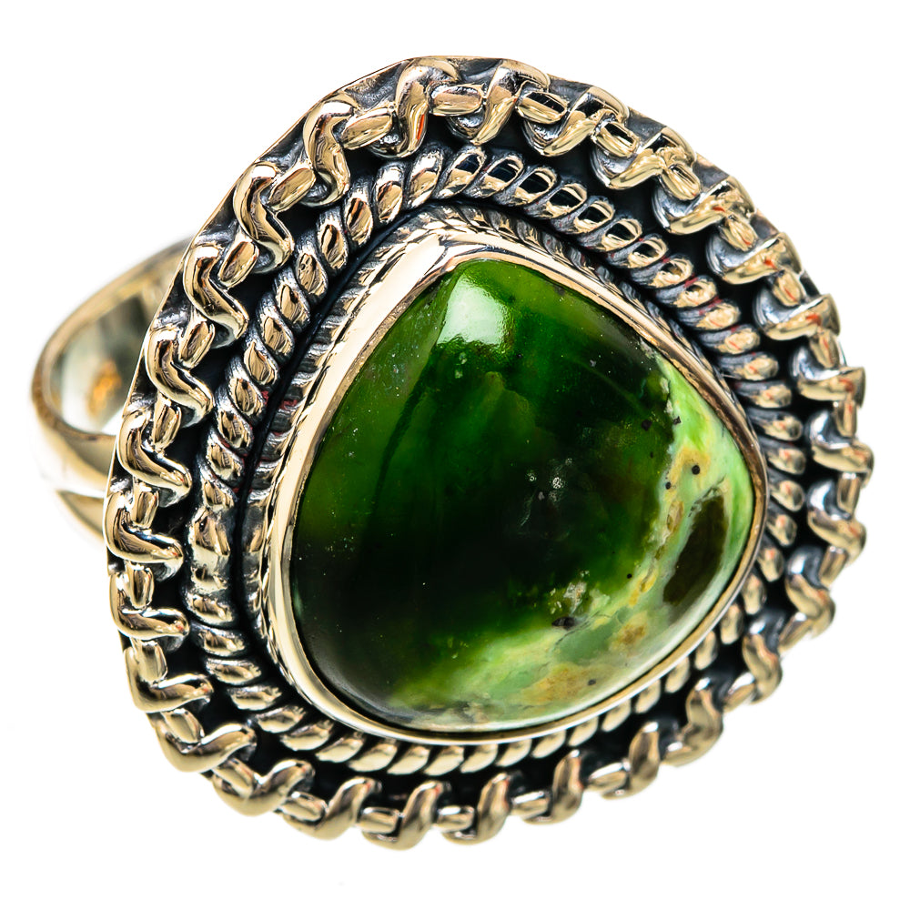 Australian Green Opal Rings handcrafted by Ana Silver Co - RING104172 - Photo 2