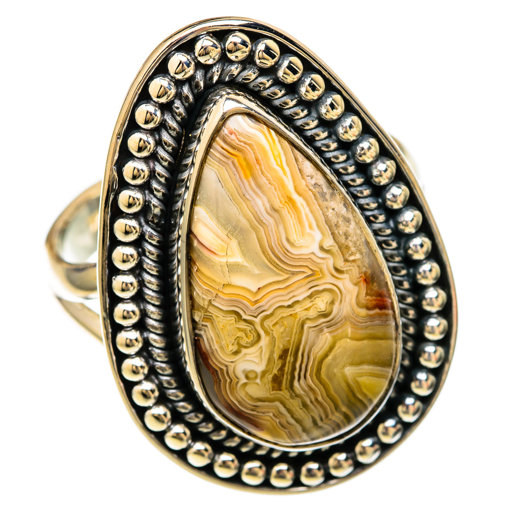 Laguna Lace Agate Rings handcrafted by Ana Silver Co - RING104174 - Photo 2