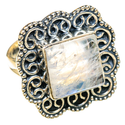 Rainbow Moonstone Rings handcrafted by Ana Silver Co - RING104184 - Photo 2
